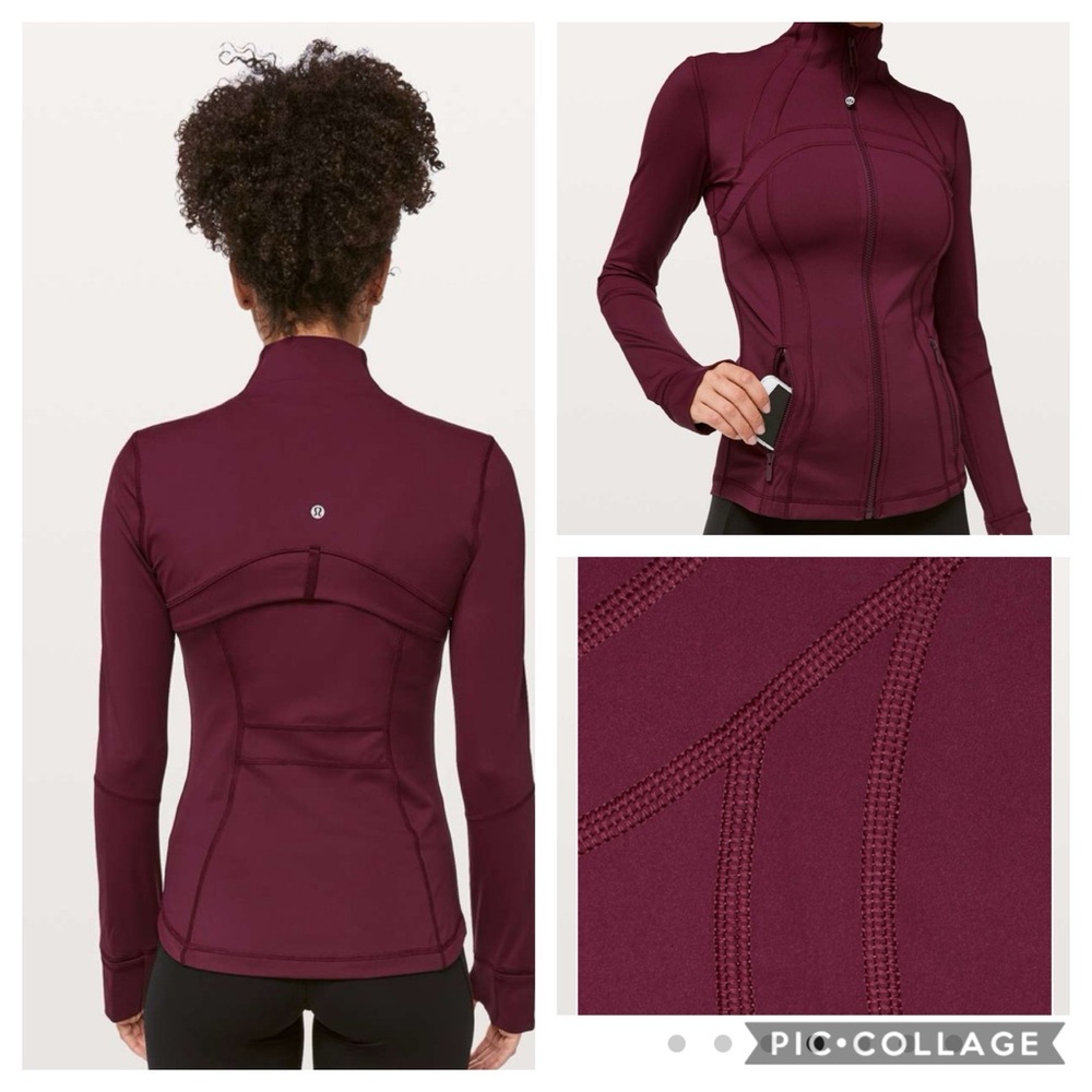 lululemon define jacket sz 6 Deep Ruby maroon burgundy